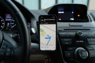 GPS in a car.